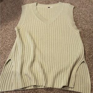 H&M Mint Green V-Neck Sweater Vest | Size M